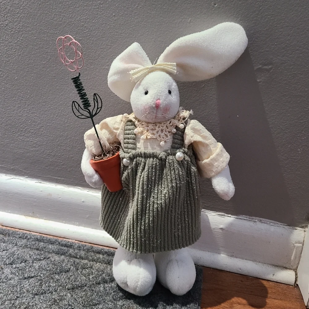 Stuffed Standing Rabbit Flower Pot 17